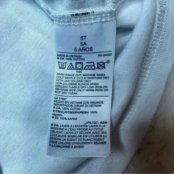 Old Navy 2 Pc Pajama  Set Breakfast Of Champions Whote & Blue Size 5T - Picture 6 of 16